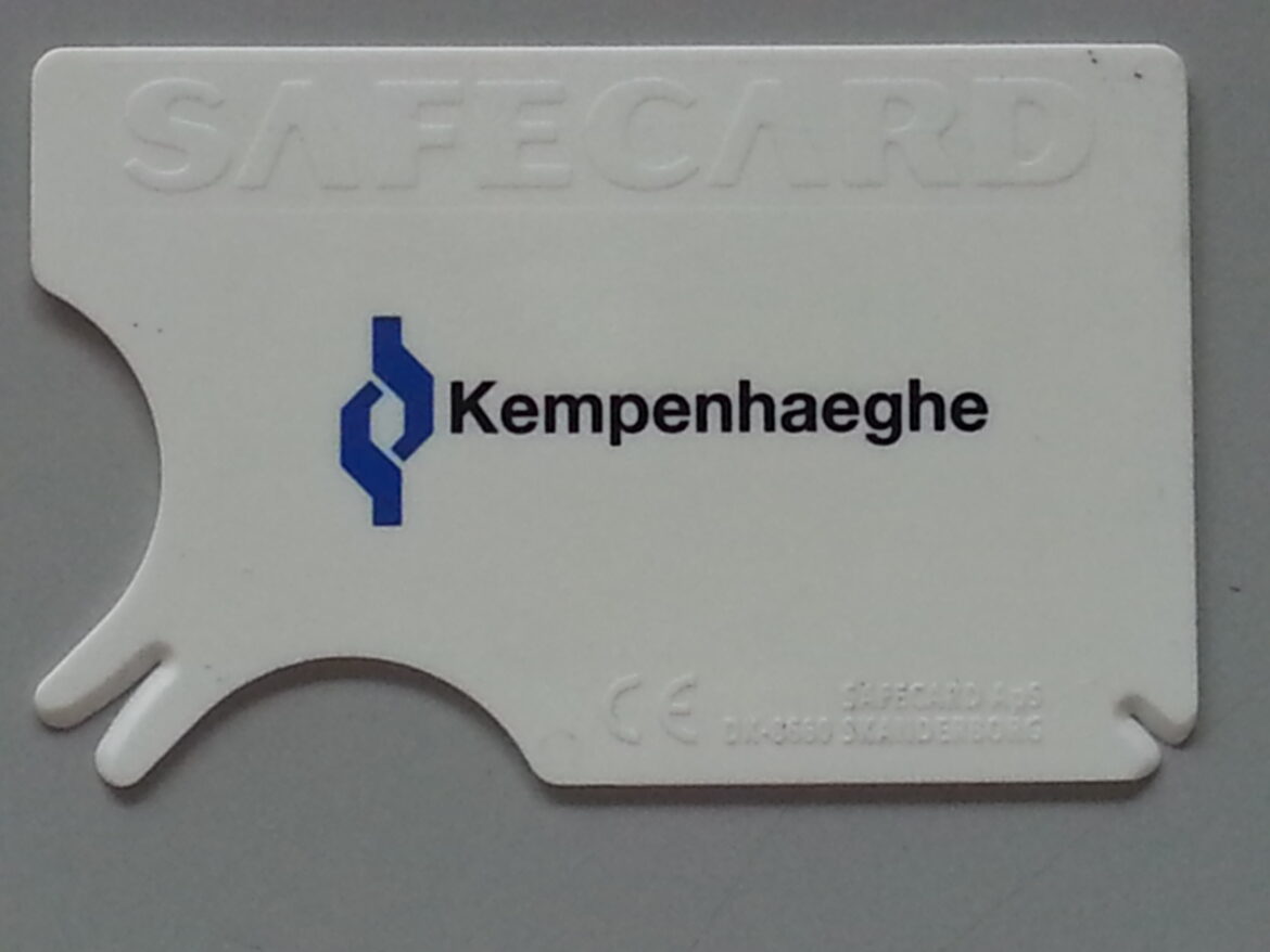 Tekenkaart safecard 2kleuren bedrukt
