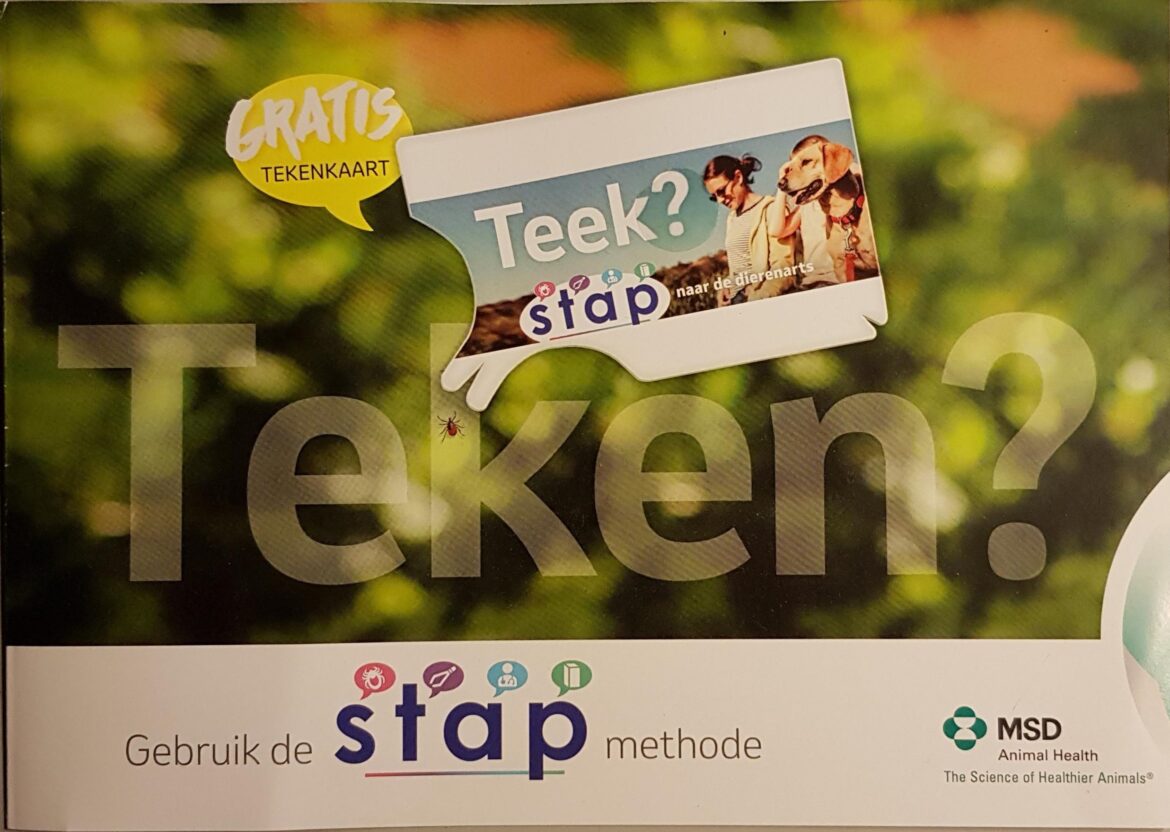 brochure met tekenkaart geplakt